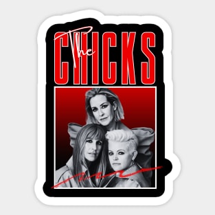 The chicks///original retro Sticker